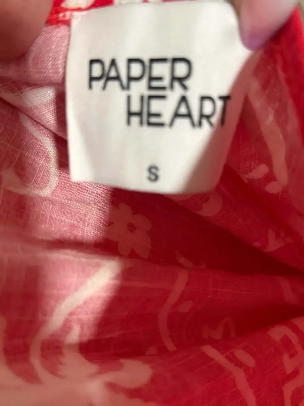 Paper Heart Red and White Fuego Doodle Maxi Dress Size Small